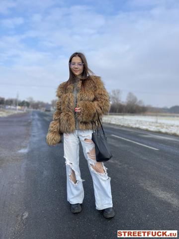 Mia Mi in Little Caprice Dreams set Fuck For Money Street